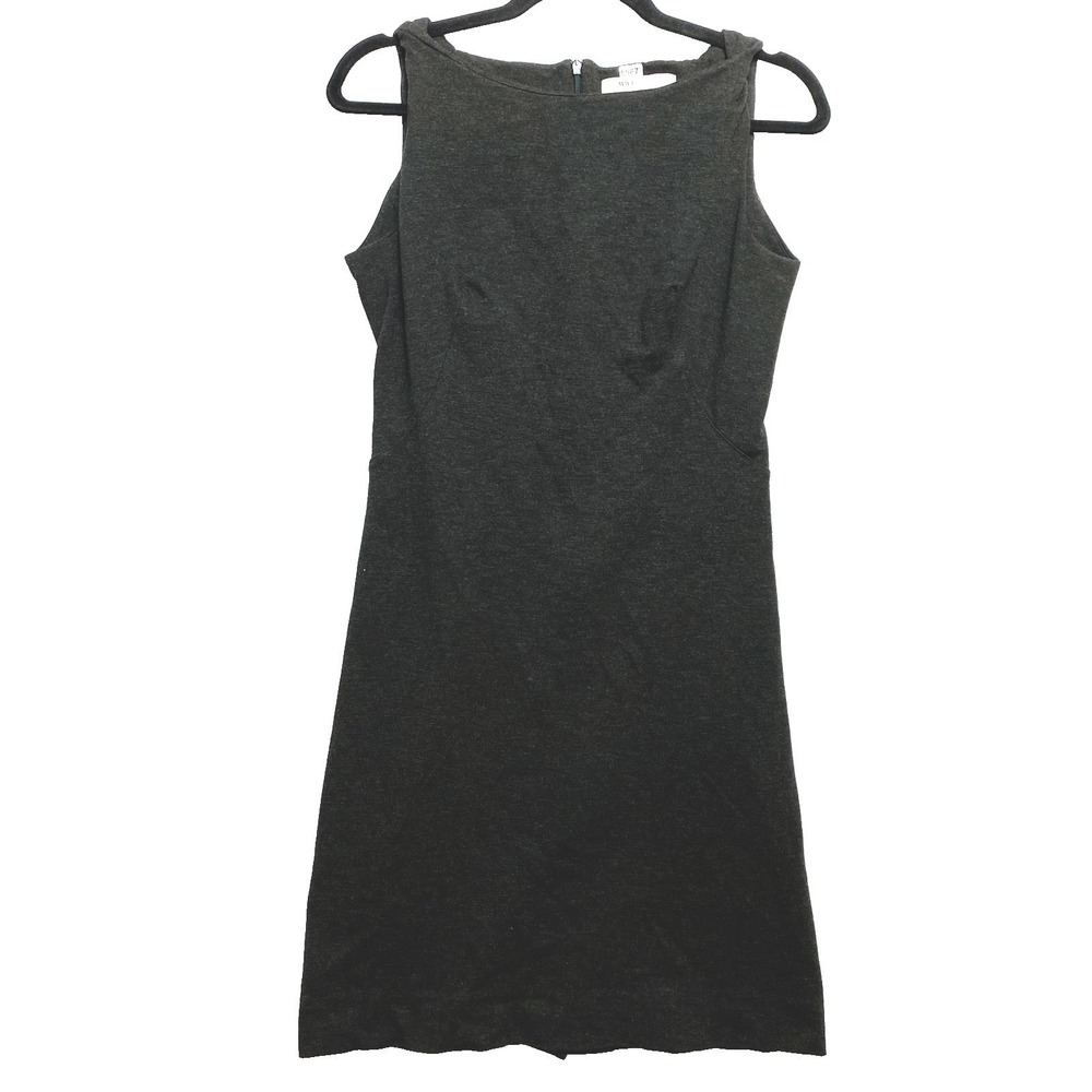 MM Lafleur Shirt Dress Womens 10 Gray Sleeveless Knit